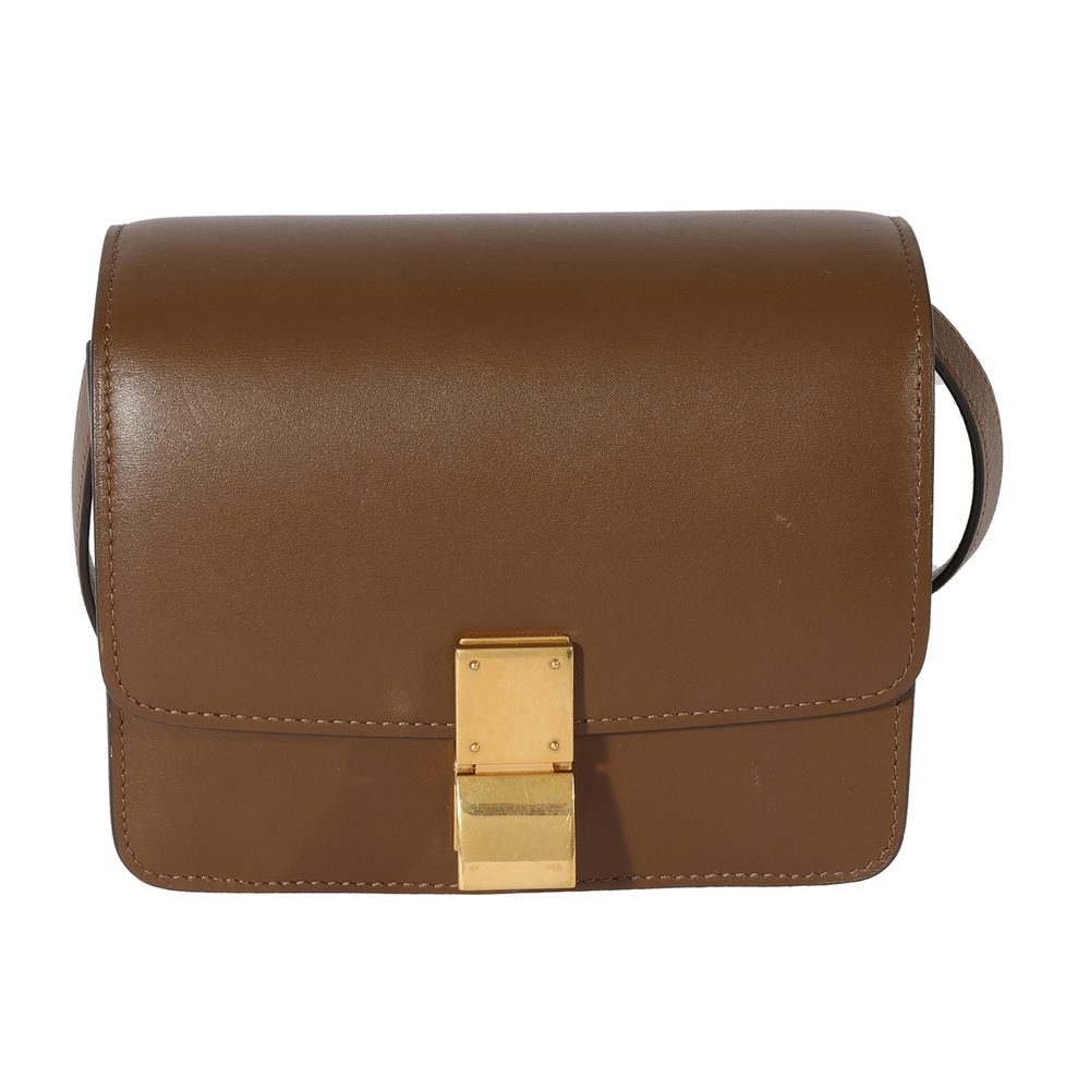 Celine Brown Smooth Leather Small Box Bag